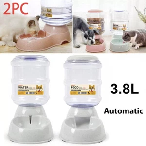 2x 3.8L Automatic Pet Feeder Large Cat Dog Food Dispenser/Water Drink Bowl - Picture 1 of 19