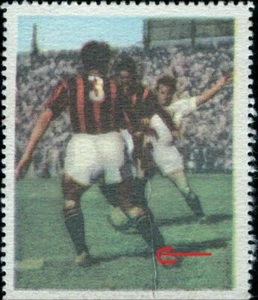 bh15 rara original figurina card quiz calendario 1952 n 46 milan soccer - Bild 1 von 2