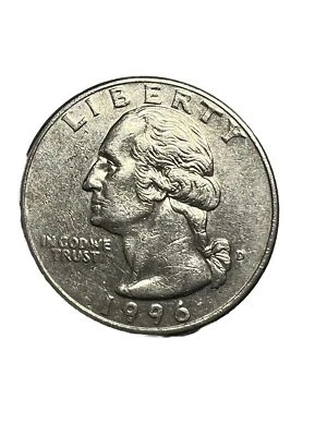 1996 D Washington Quarter Struck Through ERRORS OBVERSE - Image 1 of 3