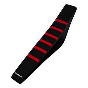 Cubierta de asiento acanalada con pinza negra roja costillas Honda CR 125 250 2004 2005 2006 2007 - Imagen 1 de 2
