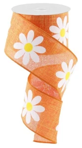 Cinta de borde con cable Spring Daisy - 2,5" x 10 yardas (naranja) - RG0165020 - Imagen 1 de 1