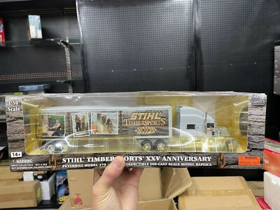 Norscot Stihl Timbersports XXV Anniversary Peterbilt Model 379 1:50 Metal Truck - Image 1 of 4