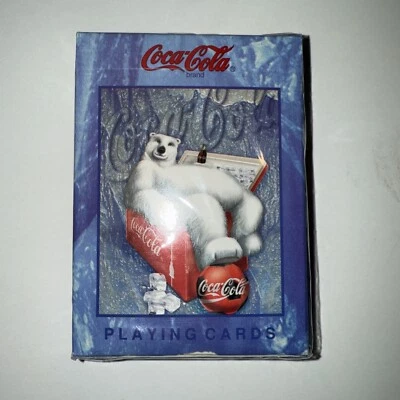 Vintage Brand New Playing Cards 1998 Coca-Cola Lounging Polar Bear Drinking - Image 1 of 4