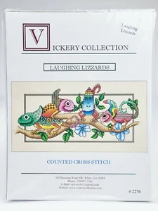 CHAMELEON Vickery Collection Counted Cross Stitch LAUGHING LIZZARD Pattern CHART - Picture 1 of 2