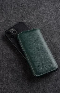 Original Melkco iPhone 15 Pro Max 14 Echtleder Up-Down Vertical Flip Case - Bild 1 von 20