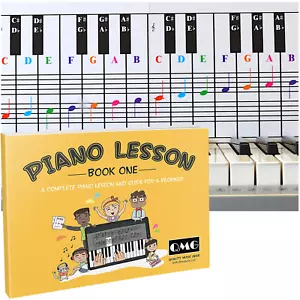 Piano and Keyboard Note Chart and Color Note Piano Music Lesson Book for Kids - Picture 1 of 7