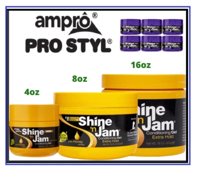 Shine N Jam Conditioning Gel Best For Edge, Styling, No Floating, Non-Greasy
