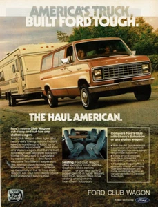 1982 Vintage Print Ad America's Truck Built Ford Tough The Haul Club Wagon RV - Picture 1 of 2