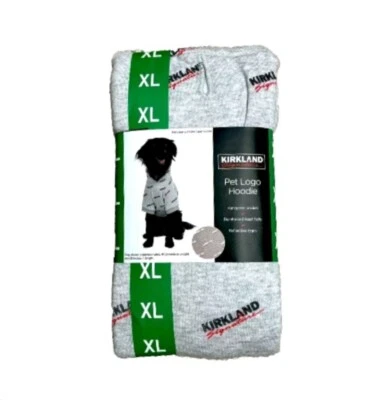 Moletom com capuz Costco Kirkland Signature Pet logotipo cinza tamanho XL cachorro 21"-25"/70-110lbs - Imagem 1 de 4