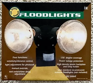 FLOODLIGHTS - Motion Detector 2-bulb Security w/170 degree coverage - Brand New - Picture 1 of 3