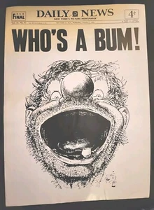 1955 Brooklyn LA Dodgers Champs Whos A Bum 21" Team WS Photo 1984 NY Daily News - Picture 1 of 12