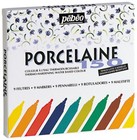 Pebeo Porcelaine 150 Permanent Ceramic Paint Marker Set of 9 Colours 1.2 Nib