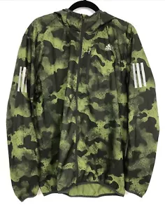 Chaqueta cortavientos Adidas para hombre camuflaje urbano con capucha cremallera completa ligera M - Imagen 1 de 11