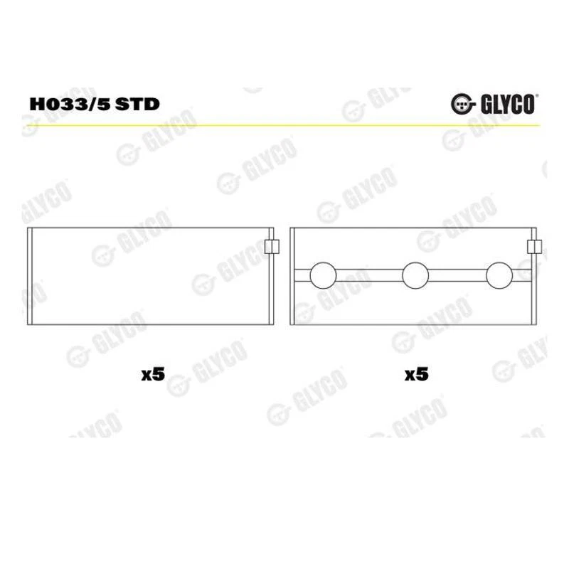 Glyco H033/5 Std Roulement de Vilebrequin pour BMW E34 Morgan Aero 8 Land Rover - Photo 1/1