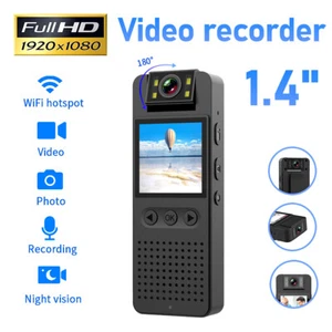1080P WiFi HD Video Recorder DVR IR Night Cam Camcorder Mini Body Police Camera - Picture 1 of 14