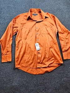 Kenneth Cole New York Men's Button Down Long Sleeve Orange 16 34-35 - Picture 1 of 6