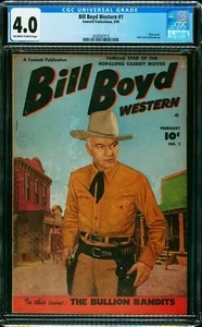 BILL BOYD #1 CGC 4.0 FAWCETT GOLDEN AGE PHOTO COVER - Bild 1 von 1