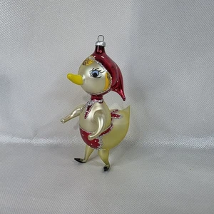 Vintage 5" De Carlini Mother Duck Italian Blown Glass Christmas Ornament Italy - Picture 1 of 16