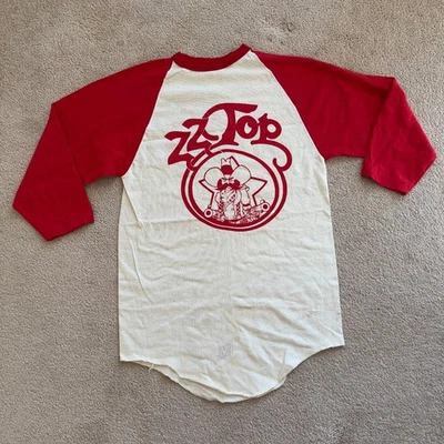 AUTHENTIC 1975 ZZ TOP FELT FORUM NYC 3/4 CONCERT TOUR SS T-SHIRT w/ TAG M MT- - Image 1 of 4