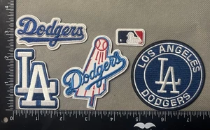 LOT SET OF 5 LOS ANGELES DODGERS MLB BASEBALL IRON ON PATCHES - Picture 1 of 1