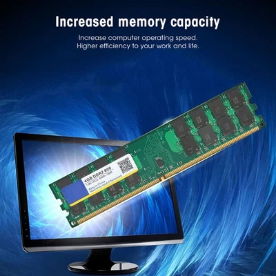 Xiede Desktop Computer Memory Bar Module DDR2 4GB 800Mhz PC2‑6400 1.8V For  - Image 1 of 4