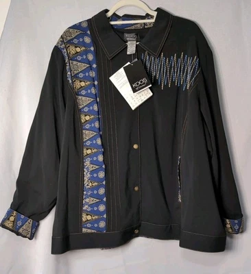 Koos Of Course Woman's 3X Snap Mixed Pattern Shaket(604) - Image 1 of 4