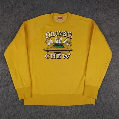 Sudadera Columbus Crew Para Hombre Mediana Amarilla MLS Fútbol Polar Homenaje Foto 1 de 4