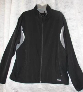 Equipo de Fitness Atlético Talla Grande Negro Abrigo o Chaqueta Cremallera Frontal con Bolsillos - Imagen 1 de 2
