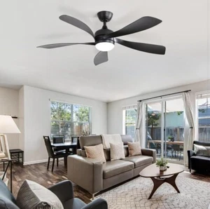 Sofucor 52'' Remote Controlled Ceiling Fan & Light 5 Reversible Blades & Motor - Picture 1 of 10
