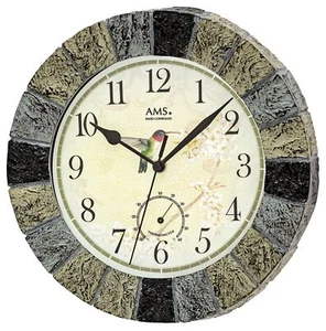 AMS -Polyresin- 5979 Moderne Wanduhr mit Funkwerk, Funkuhr, batteriebetrieben - Bild 1 von 1