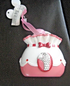 Disney Parks Mary Poppins Runway Handbag Ornament Pink  & White NWT - Picture 1 of 5