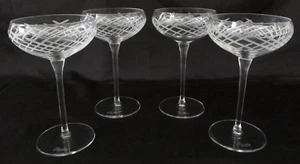 ✨ Masters Reserve Crystal Etched Champagne Coupes✨ 6,5" Tall, 8 oz, Set of 4 - Bild 1 von 7
