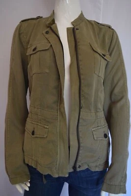 Nueva CHAQUETA DE SARGA TRUE RELIGION ERWIN CARGO MUJER TALLA GRANDE en Verde OLIVA  Foto 1 de 4