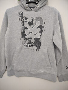 Zoo York Sweatshirt Mens M Gray Hoodie Pullover Graphic Print Streetwear Vintage