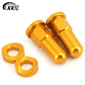 KKE Rim Lock Cover Nuts Washers Fit SUZUKI RM125 RM250 RMZ250 DRZ400SM CNC Gold - Picture 1 of 12