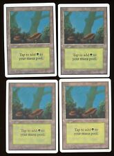 Magic the Gathering Unlimited  Forest A x 4  MTG   Land