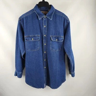 VINTGAGE Big Mac Denim Shirt Mens LT / GL Blue Workwear Western Cowboy Rodeo USA - Image 1 of 4