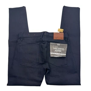 Hiroshi Kato Jeans Men 31 x 34 Navy Blue Stretch Selvedge Needle Skinny Leg - Picture 1 of 12