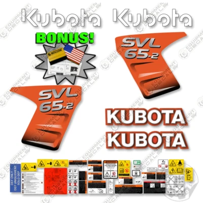 Kit de calcomanías para minicargadora Kubota SVL 65-2 Foto 1 de 3