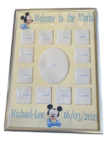 personalised Baby My First Year Photo Frame | Newborn 12 months Picture Frame - Picture 1 of 1