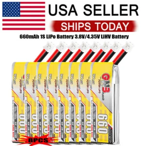 8Pack 660mAh 3.8V 1S LiPo Battery JST-PH2.0 plug for 75mm Micro FPV Racing Drone - Picture 1 of 10