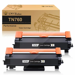 Paquete de 2 tóner compatible TN760 TN730 para Brother con chip MFC-L2750DW MFC-L2710DW - Imagen 1 de 6
