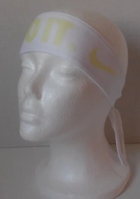 Nike голова галстук узкие воздуха графический просто сделай это женщин мужчин белый/желтый - Изображение 1 из 3