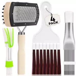 4 Pieces Air Conditioner Condenser Fin Cleaning Brush, AC Coil Cleaner Fin Comb - Picture 1 of 5