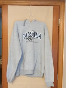Masada Shall Not Fall Again Israeli Inspiration Gray Hoodie Size Large - Imagen 1 de 7