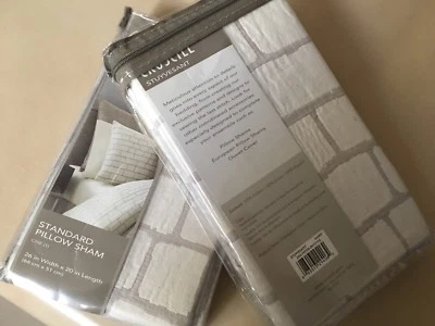 CROSCILL STUYVESANT 2 PIEZAS FUNDAS ESTÁNDAR LADRILLO/PIEDRA TRABAJO MARFIL NUEVO EN PAQUETE MUY BONITO Foto 1 de 4