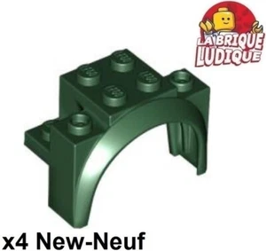 Lego 4x Vehicle Mudguard Guard Mud 4x2 Arch Round Dark Green 18974 New - Picture 1 of 1