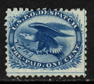 SCOTT LO6 1881 1 CENT EAGLE CARRIERS STAMP ISSUE MH NGAI VG EST CAT $175! - Picture 1 of 2