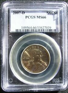 2007-D $1 Sacagawea Dollar Business Strike Coin PCGS MS66
