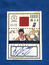 Ha Seung-Jin 2004/05 FLEER Rookie Auto 3/25 SP AUTHENTIX  1st Korean Player
